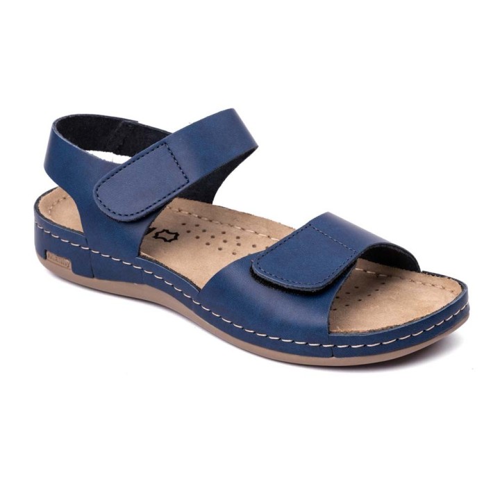 Sandale dama Leon 963, piele naturala, albastru