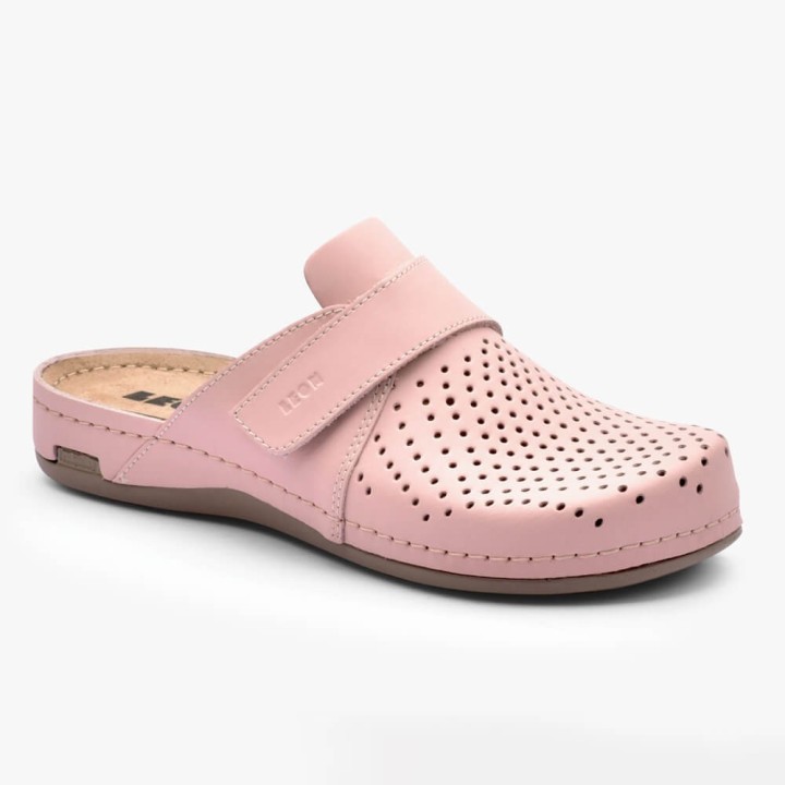 Saboti medicali dama Leon 970 Bakkar, piele naturala, roz mat