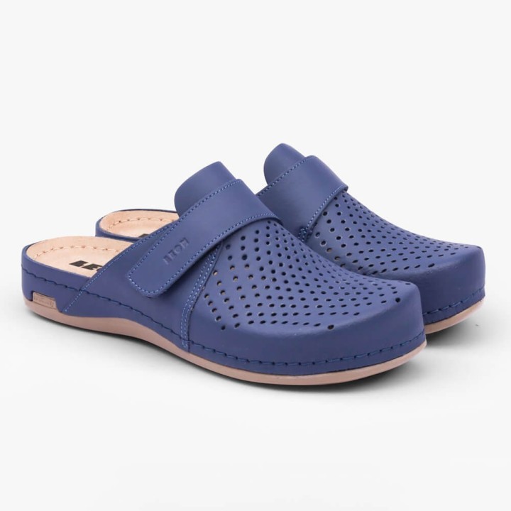 Saboti medicali dama Leon 970 Bakkar, piele naturala, bleumarin mat